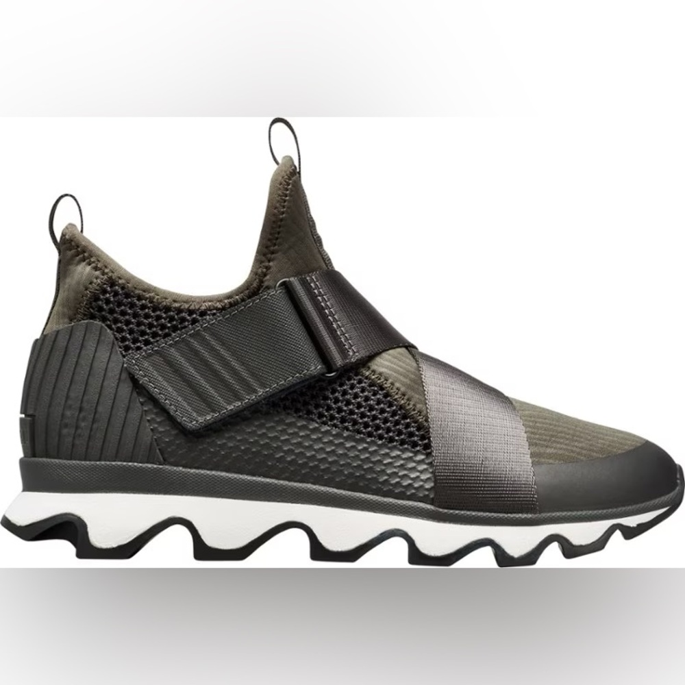 Sorel Kinetic Olive Green Slip-On Sneakers